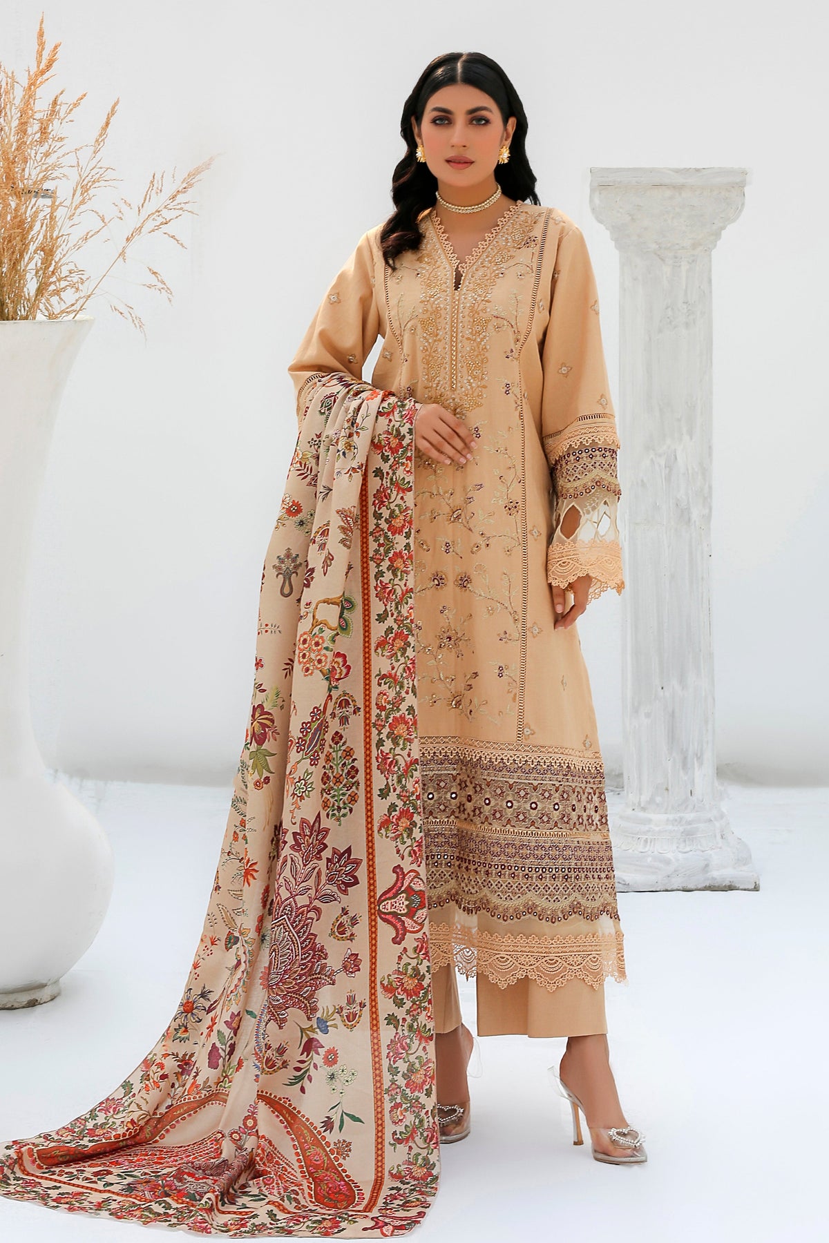 Iresine-Khaddar 3 Pc Festive Suit