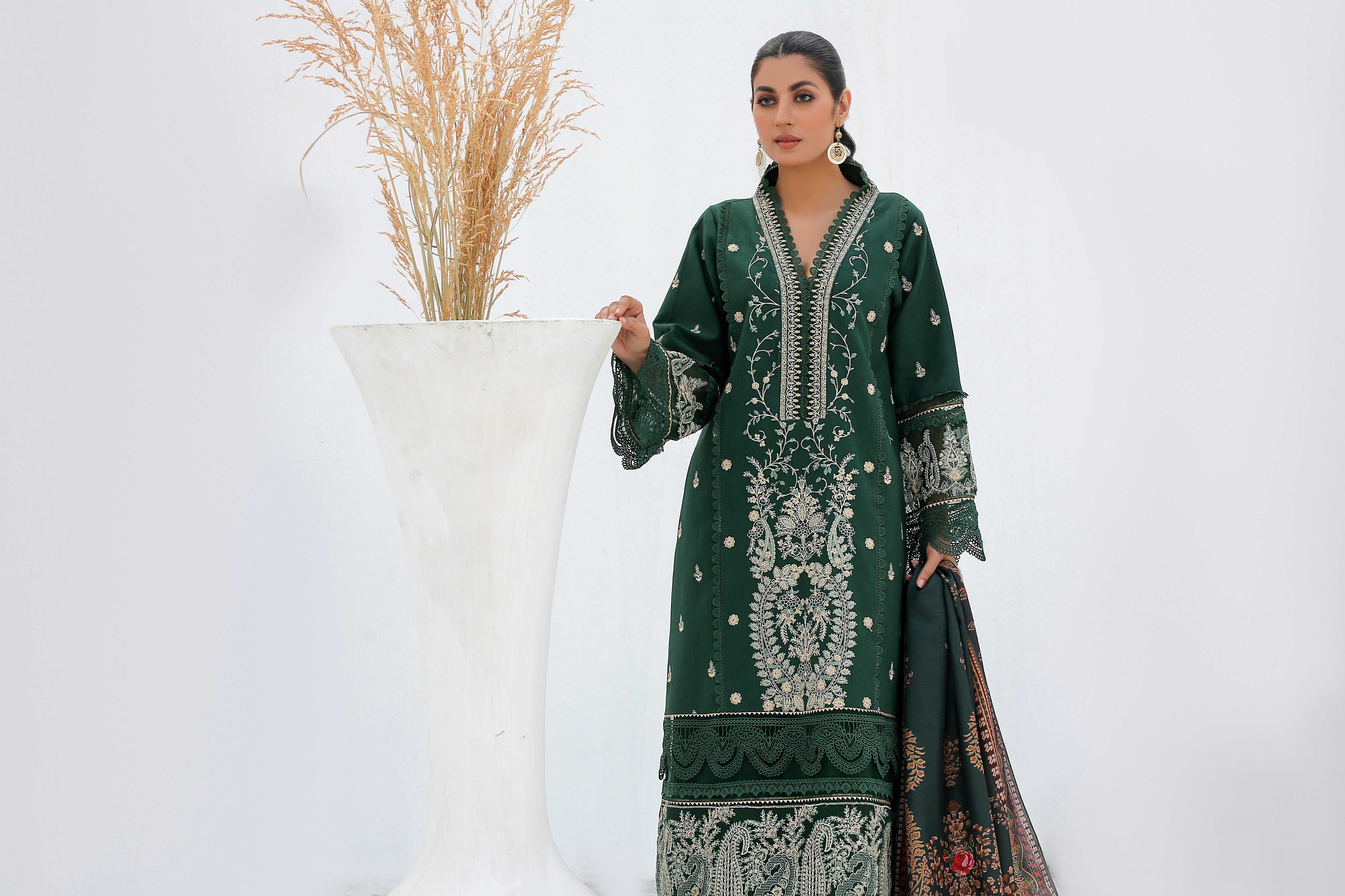 Nora-Khaddar 3 Pc Festive Suit