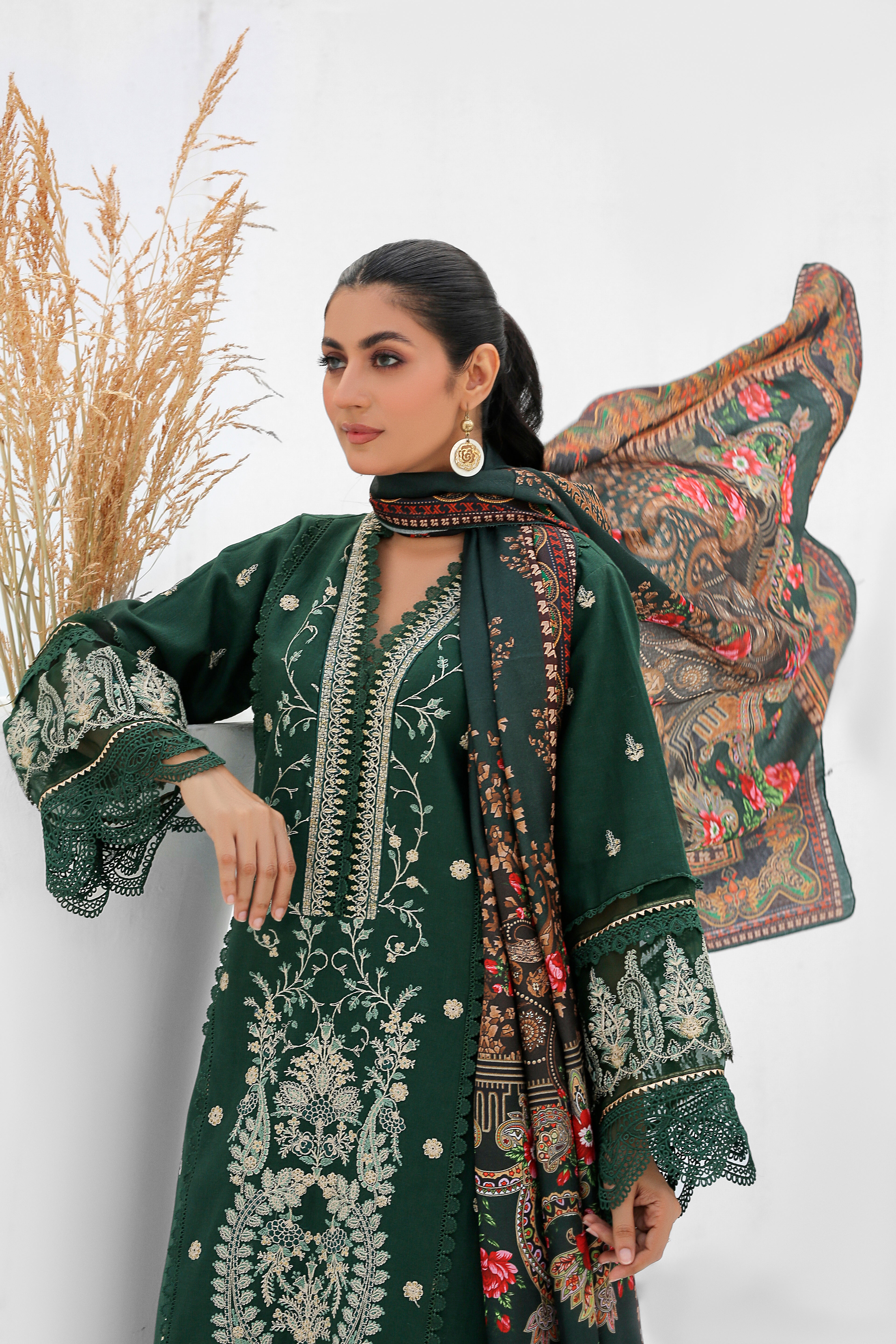 Nora-Khaddar 3 Pc Festive Suit